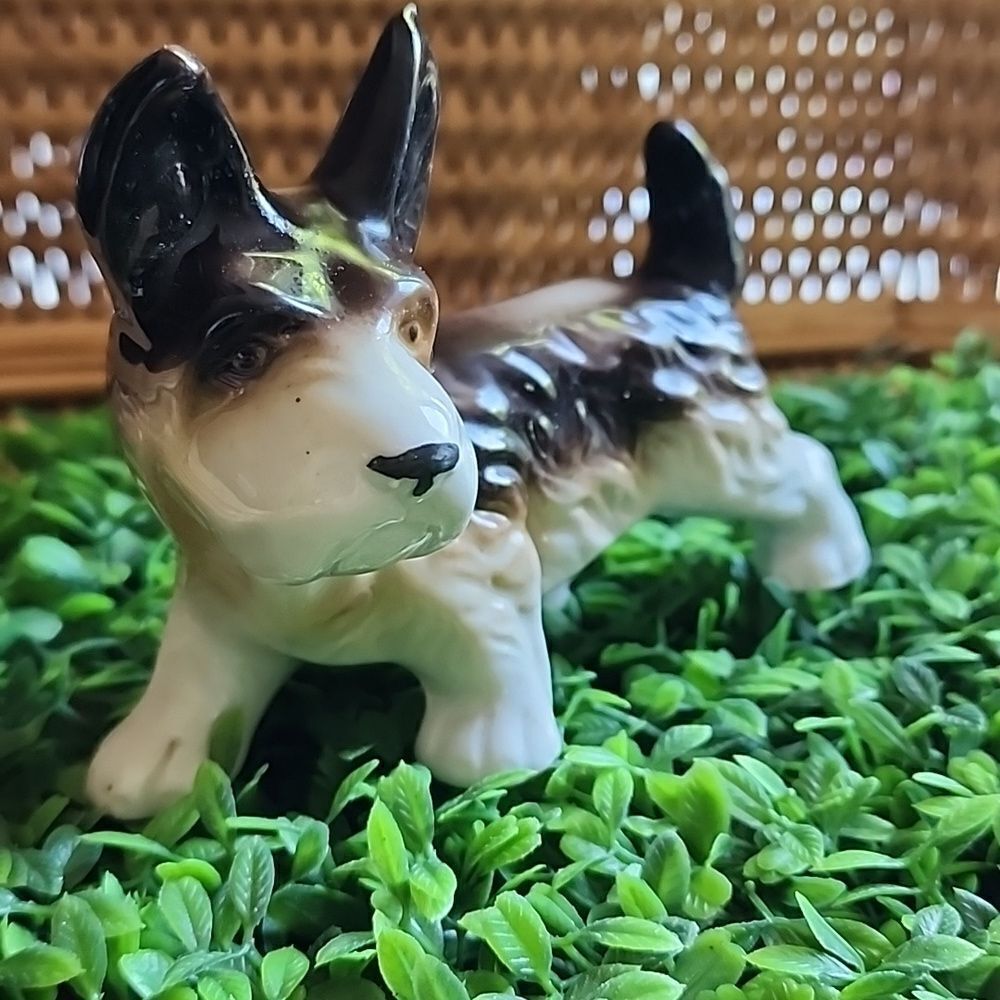 Vintage Terrier Dog Porcelain Figurine